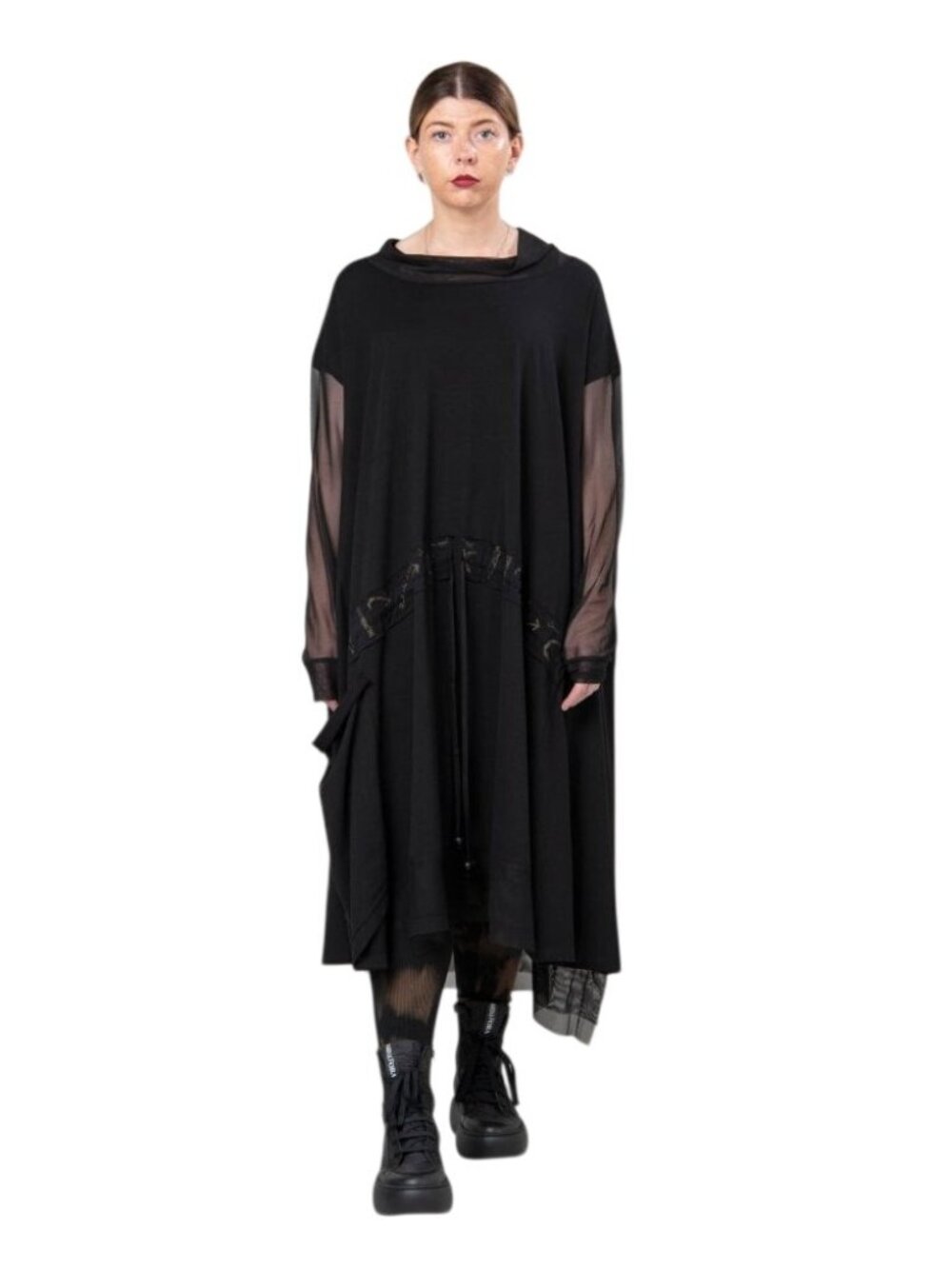 Philomena Christ Dress One Size Mesh Dropped Shoulder Long Sleeve Whimsigoth NEW